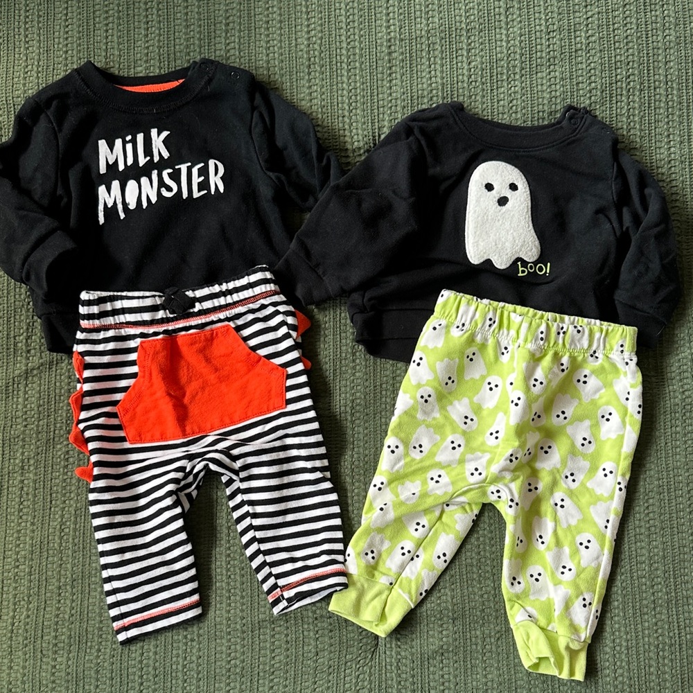Set of Cat & Jack Halloween Outfits, 3-6m